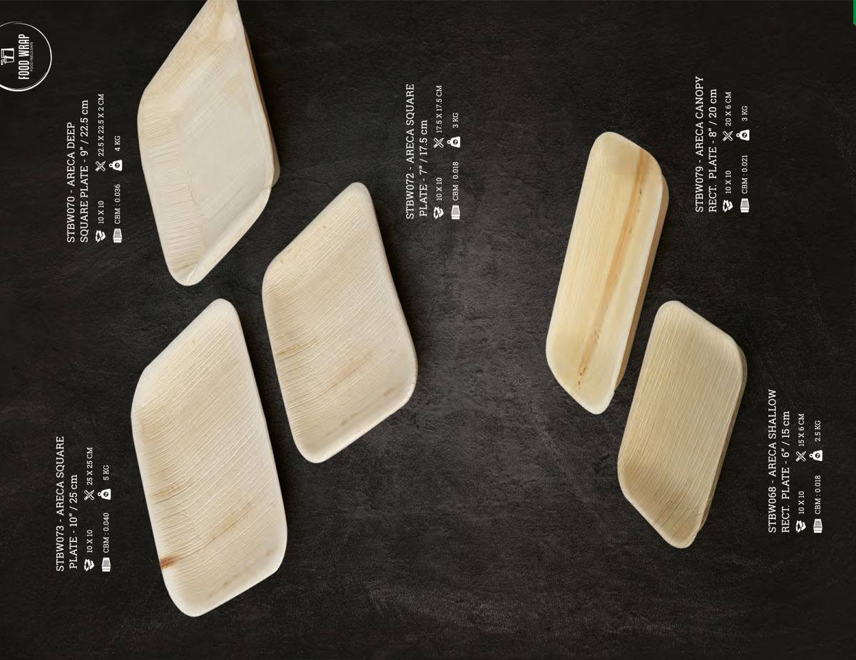 Areca Palm Leaf Products — Product Range