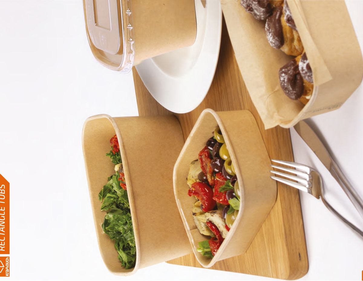 Kraft Salad Rectangle Tubs — In Use