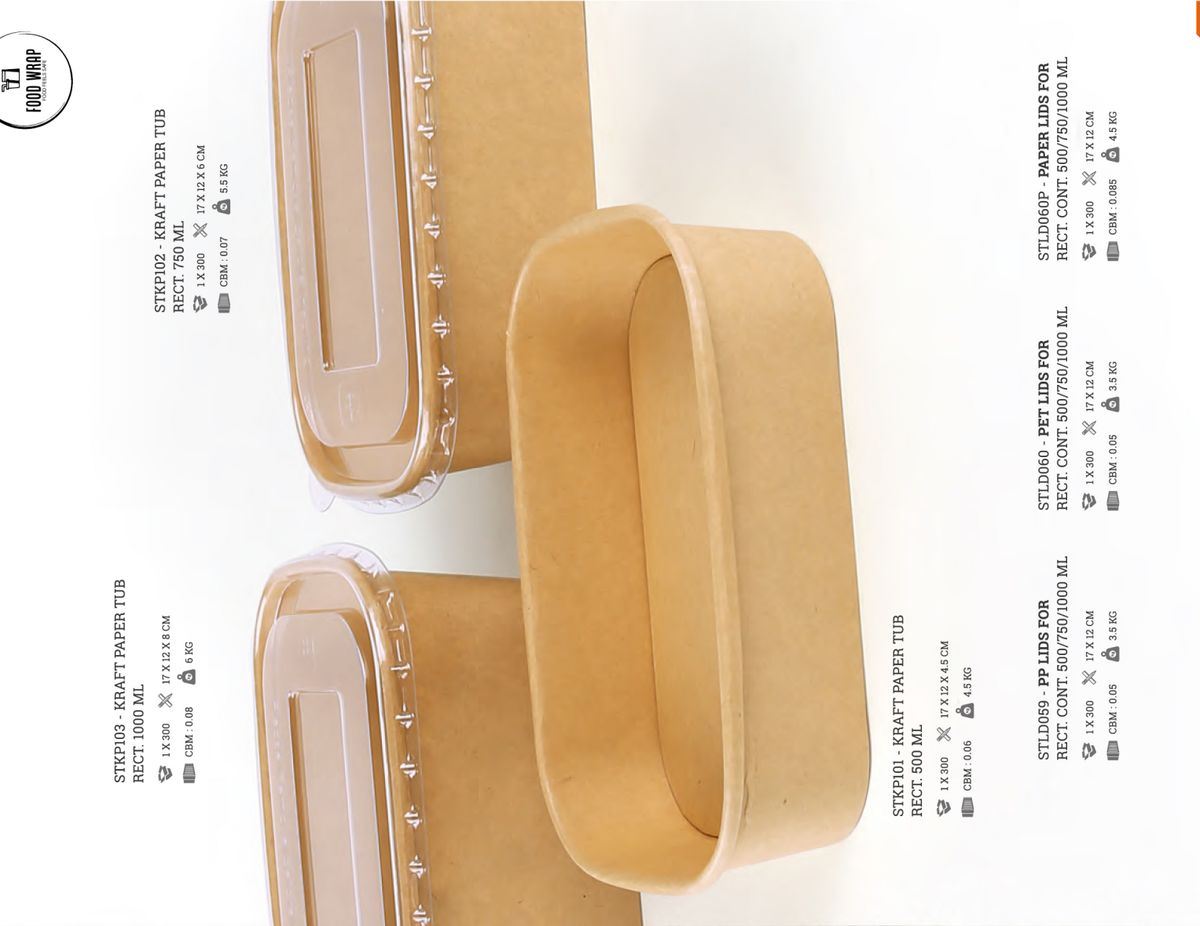 Kraft Salad Rectangle Tubs — Product Range