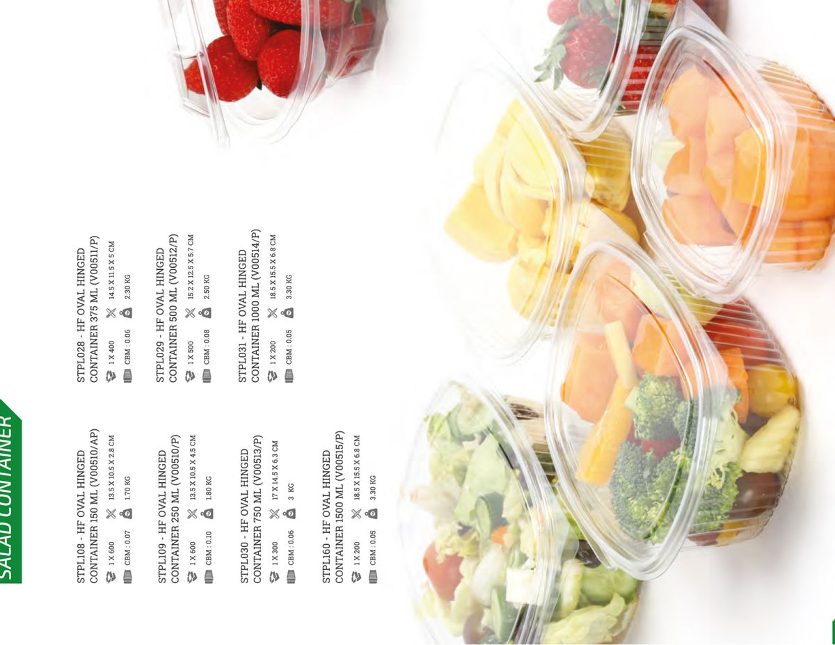 Multi-Section Meal Containers — In Use
