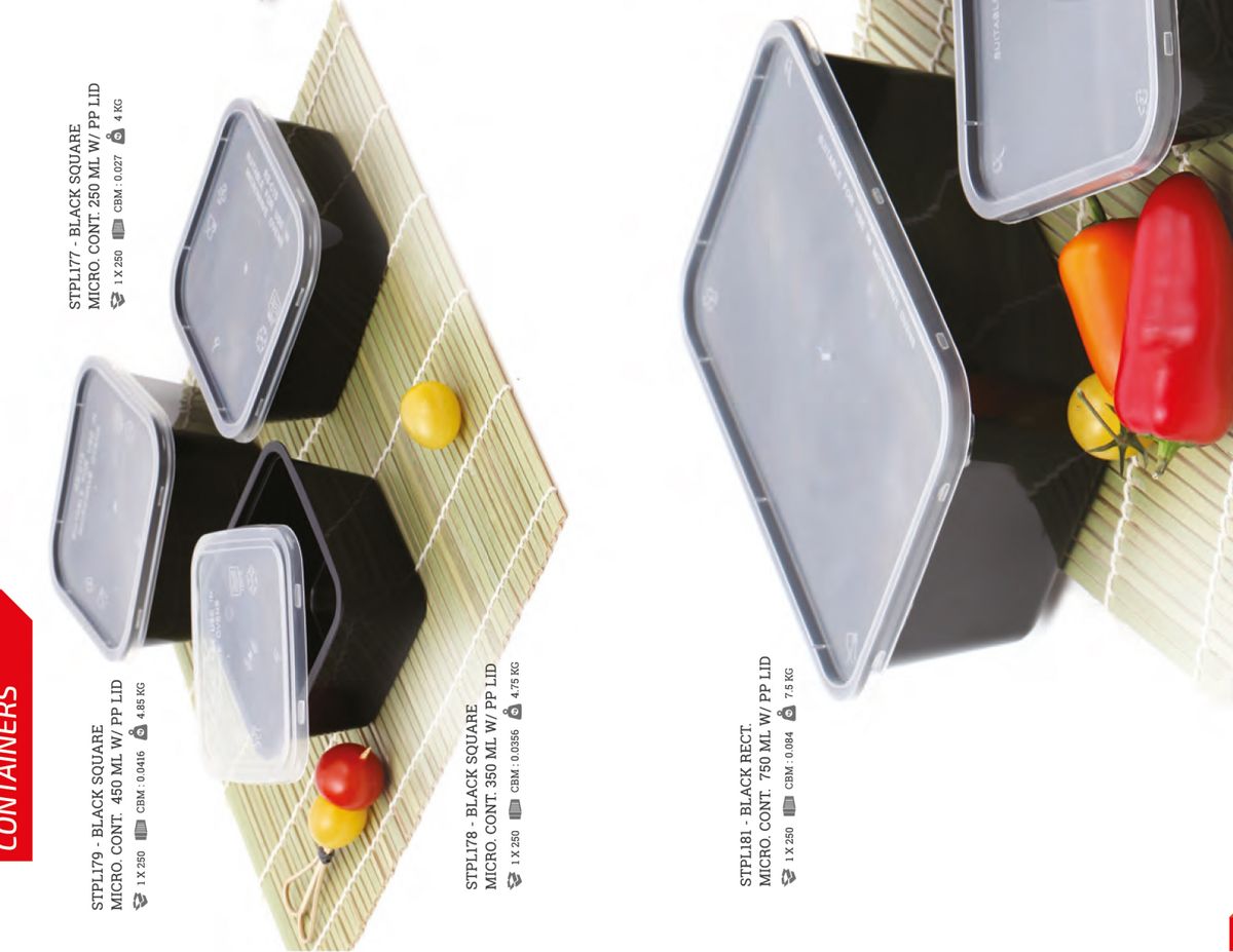Multi-Section Meal Containers — In Use