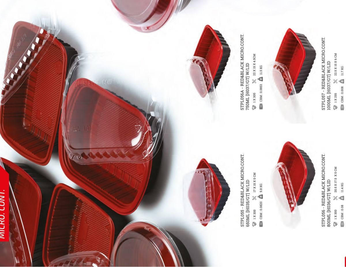Multi-Section Meal Containers — In Use