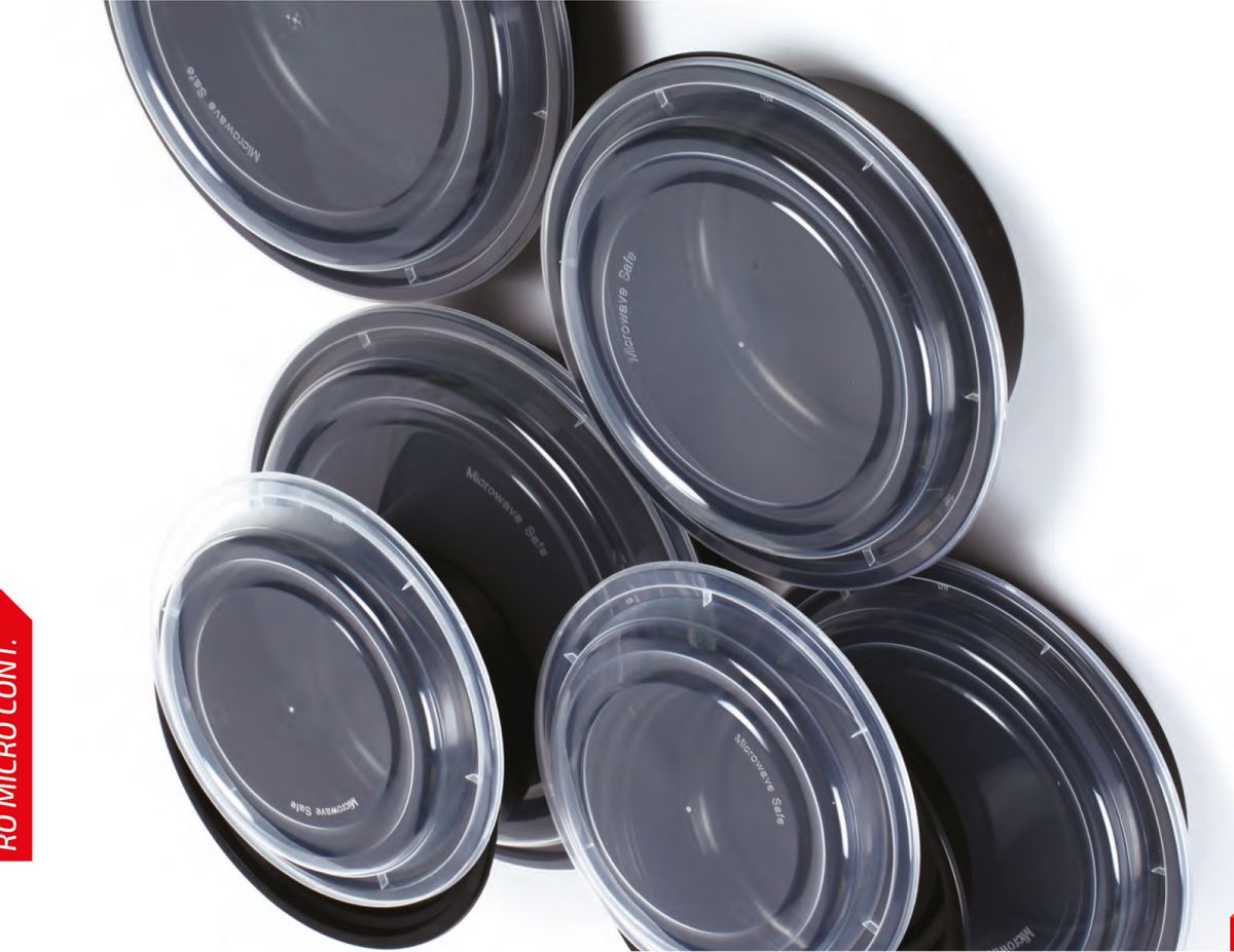 Multi-Section Meal Containers — In Use