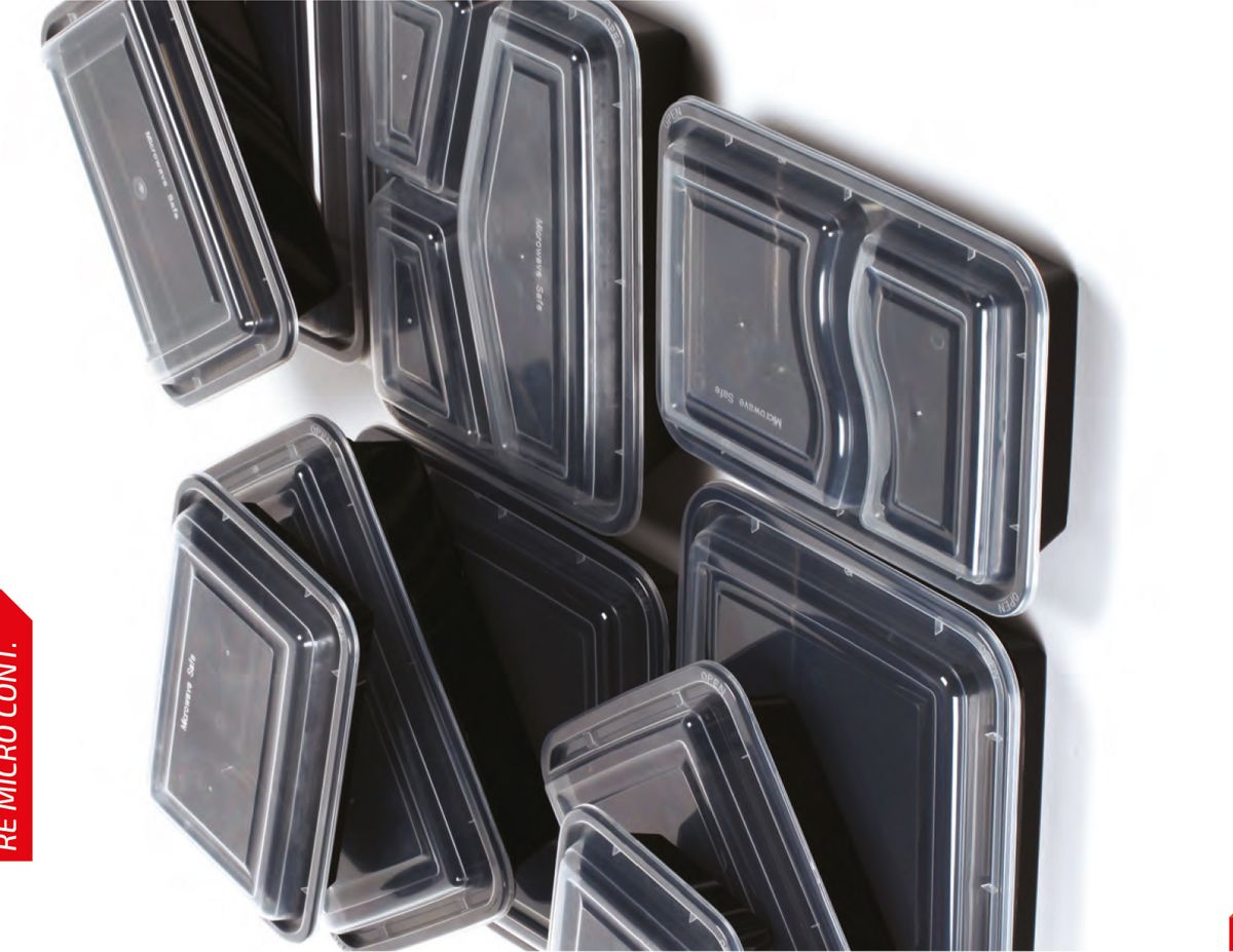 Multi-Section Meal Containers — In Use