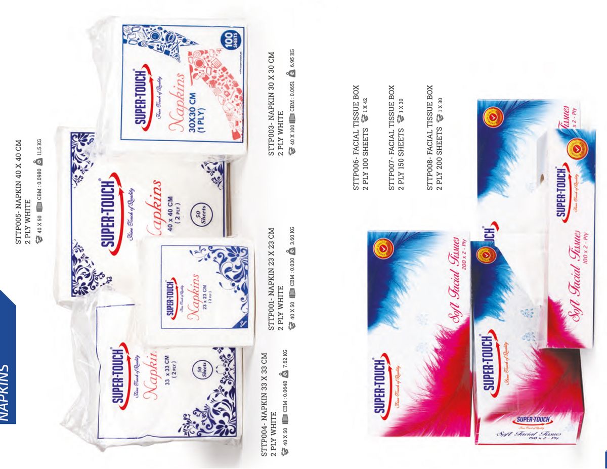 Napkins & Tissue — In Use