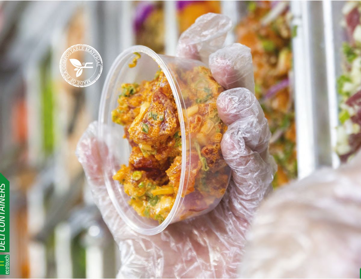 PLA Compostable Containers — In Use