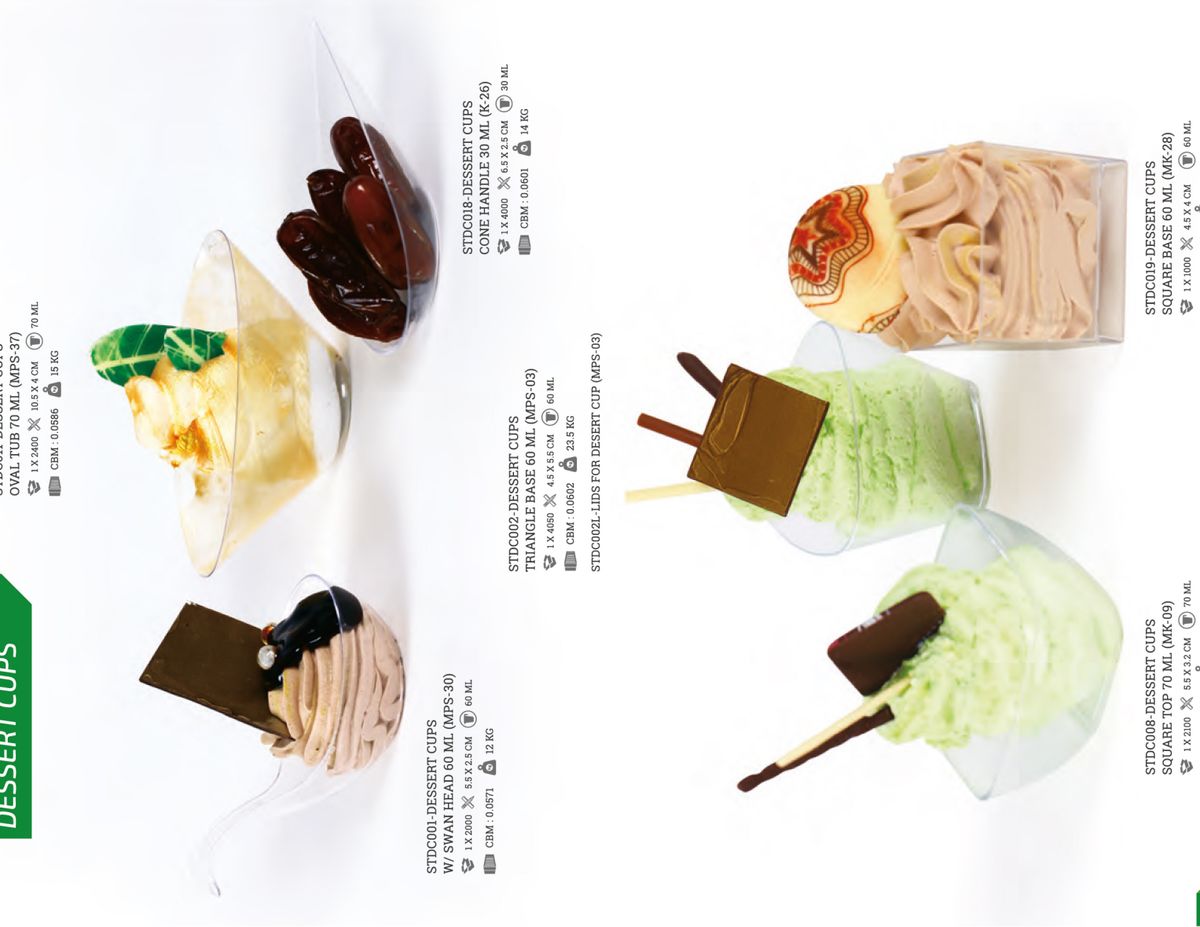 Plastic Dessert Cups — In Use