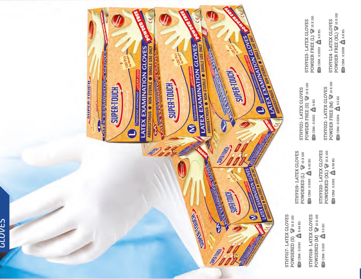 Vinyl Examination Gloves — In Use