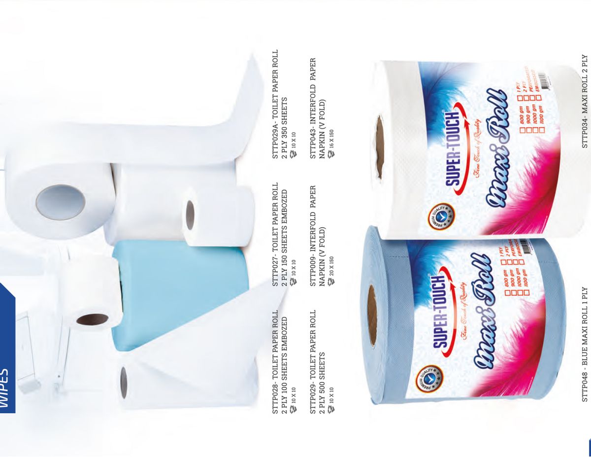 Wet Wipes & Maxi Rolls — In Use