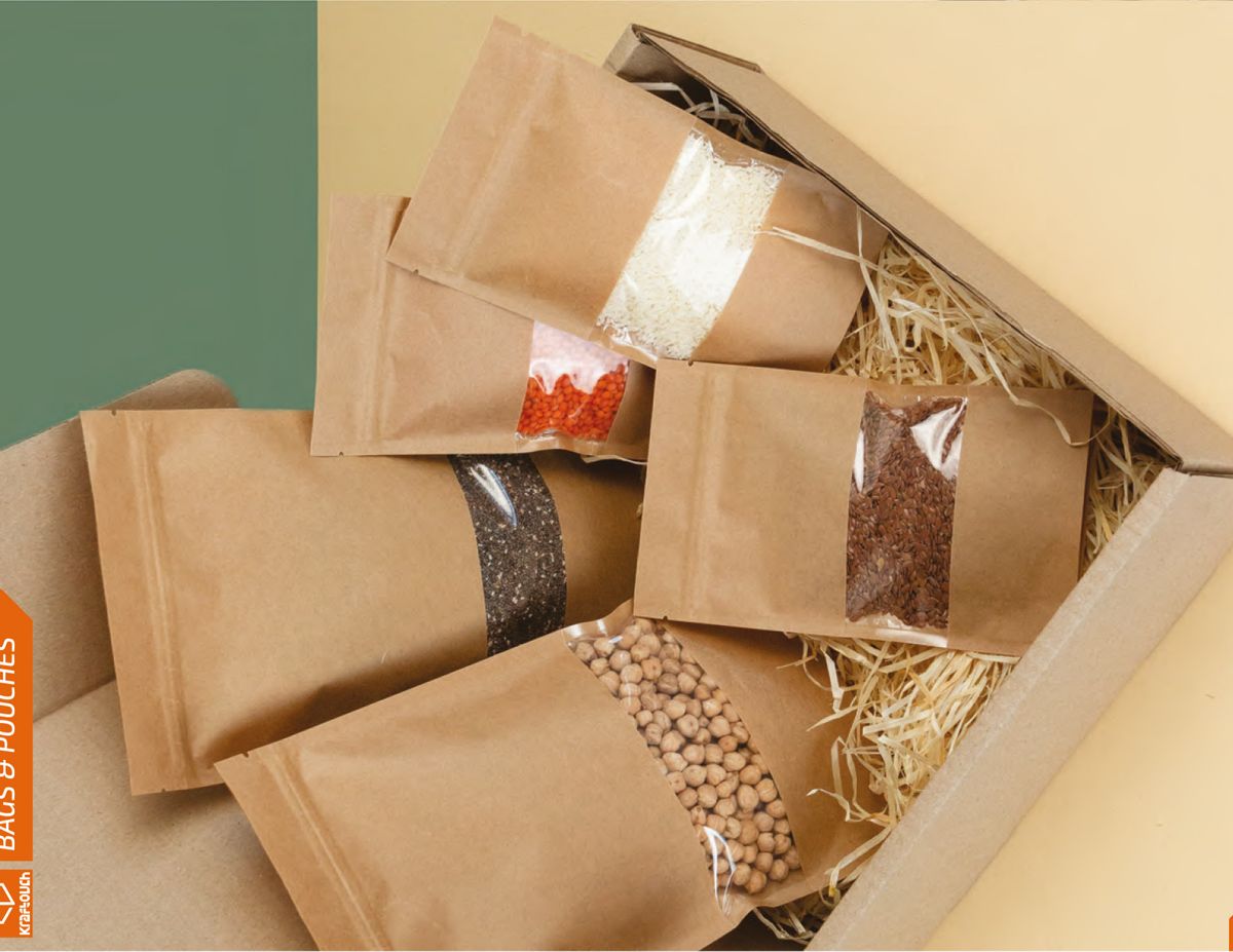 White Paper Bags — In Use