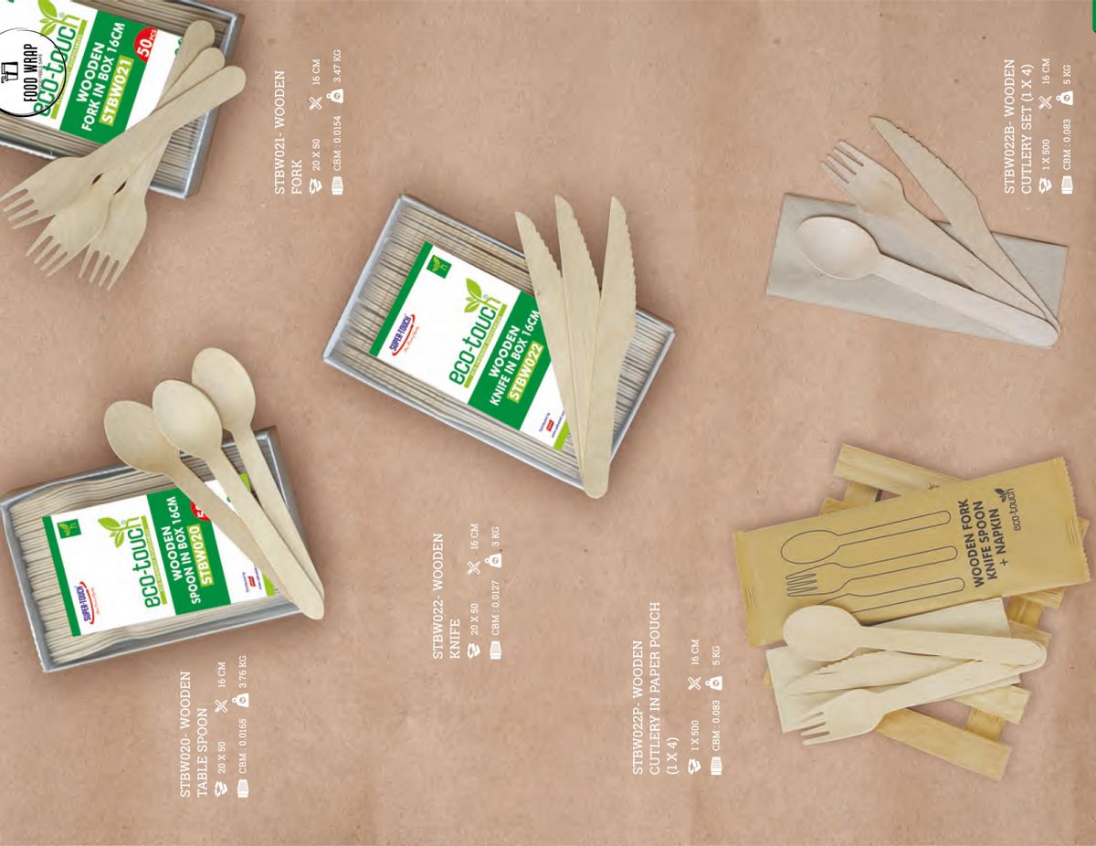 Wooden Cutlery and Serveware — Product Range