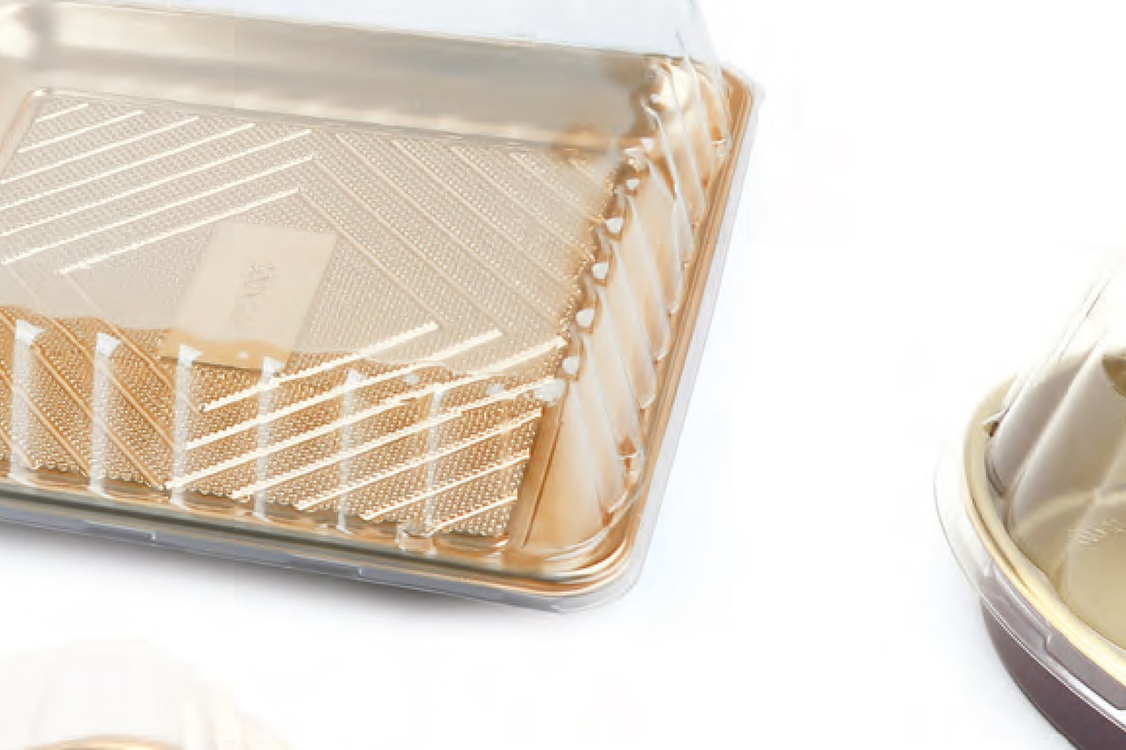 Golden Cake Containers